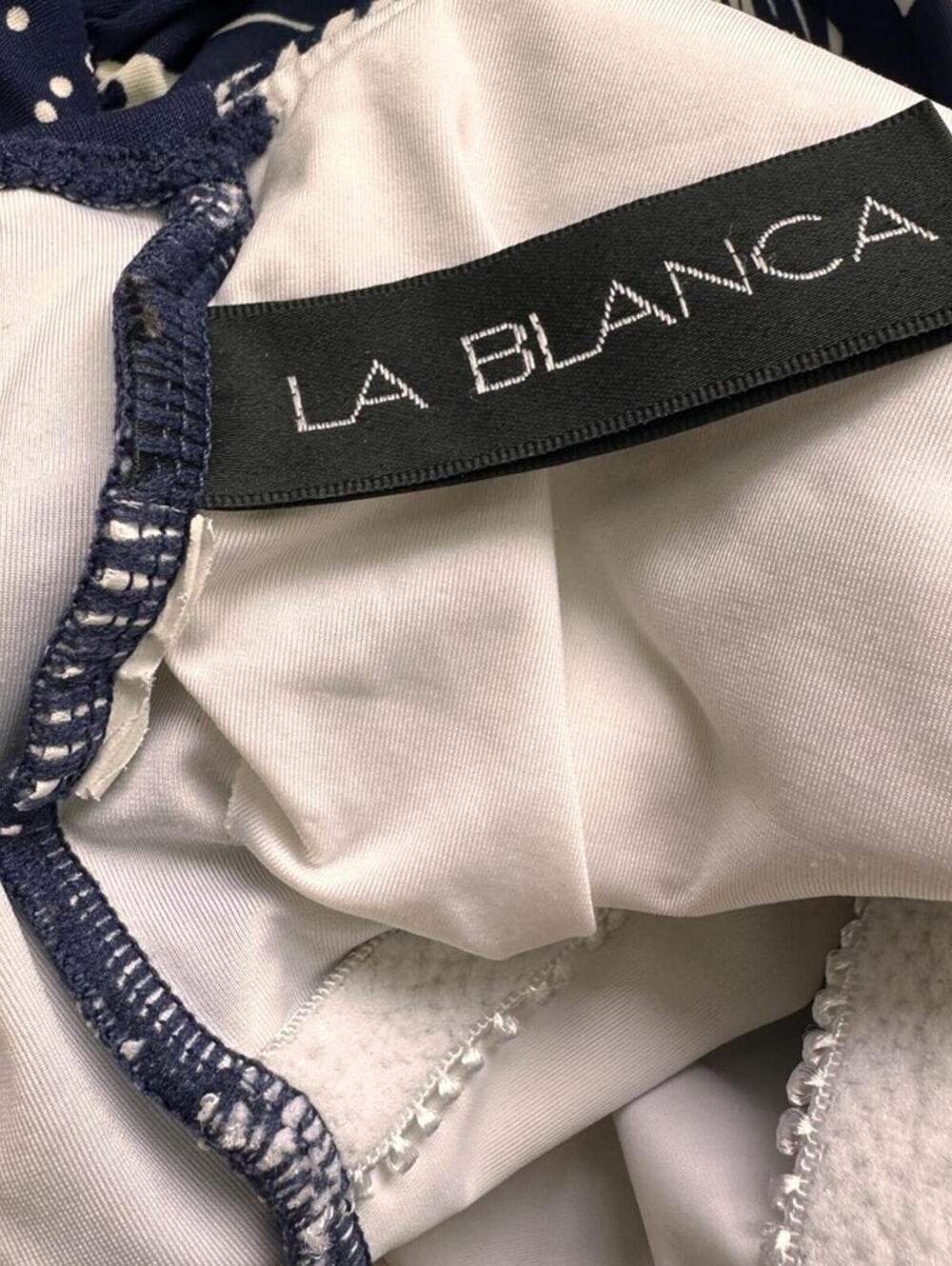 La Blanca Playa Mio Swimsuit Blue White Size 6/M Tummy Control - Picture 7 of 7